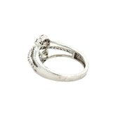 18k White Gold and Diamond Fancy Ring in size 5.5 and total gold weight of 3.48g